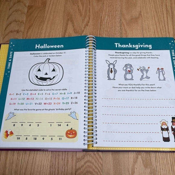 Get Ready for School: Kindergarten Revised &Updated Spiraled Pages Hardcover NEW - Picture 6 of 7